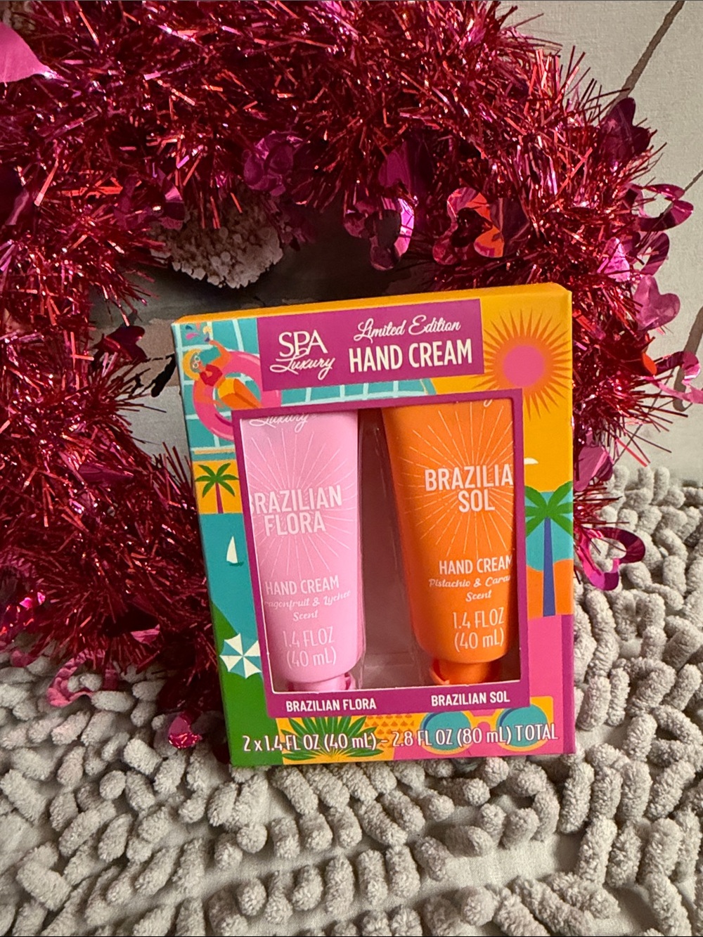 SPA Luxury Limited Edition Hand Cream Duo - Pink & Orange